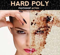 极品PS动作－低多边形效果：Hard Poly PS Action